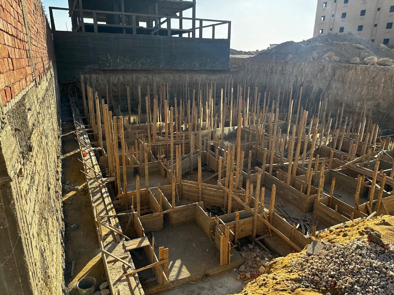 Bait Elwatan foundations formwork and excavation
