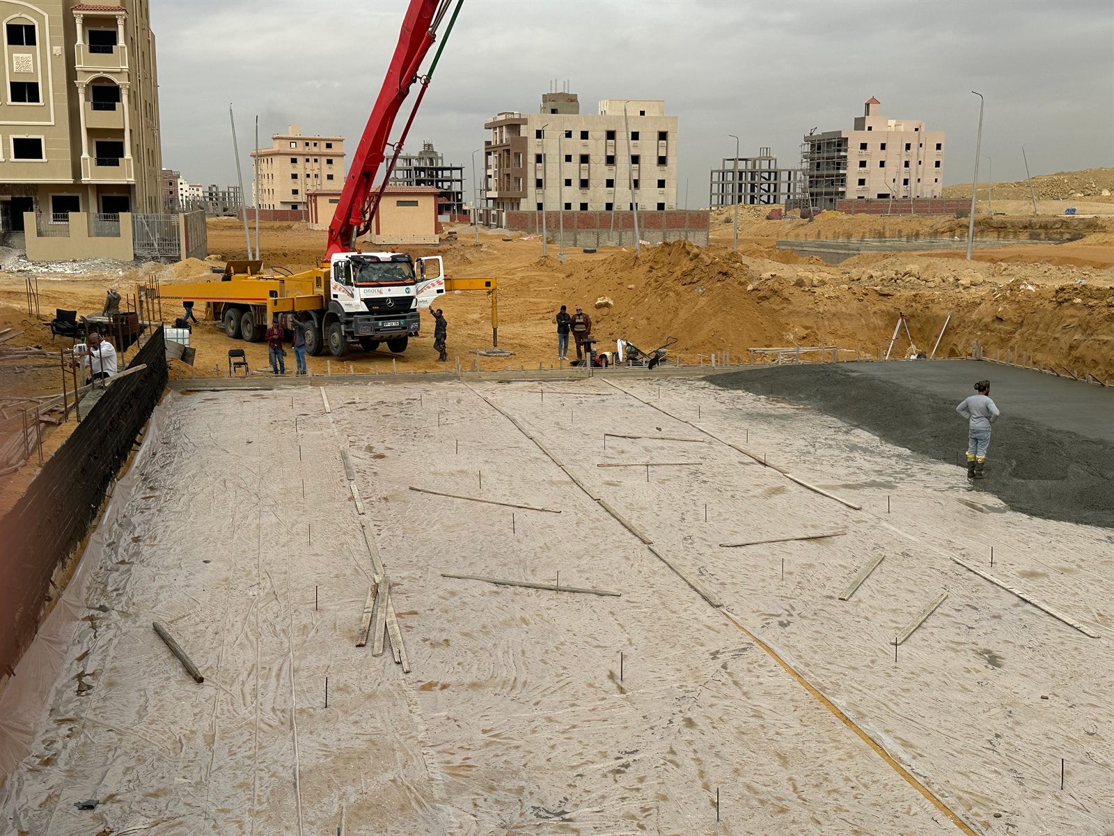 Bait Elwatan foundation slab poured