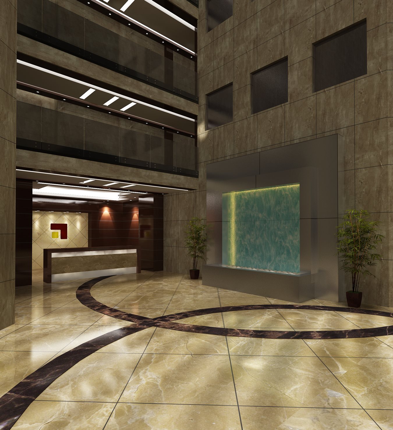 Bin Sulaiman main lobby fit-out design render
