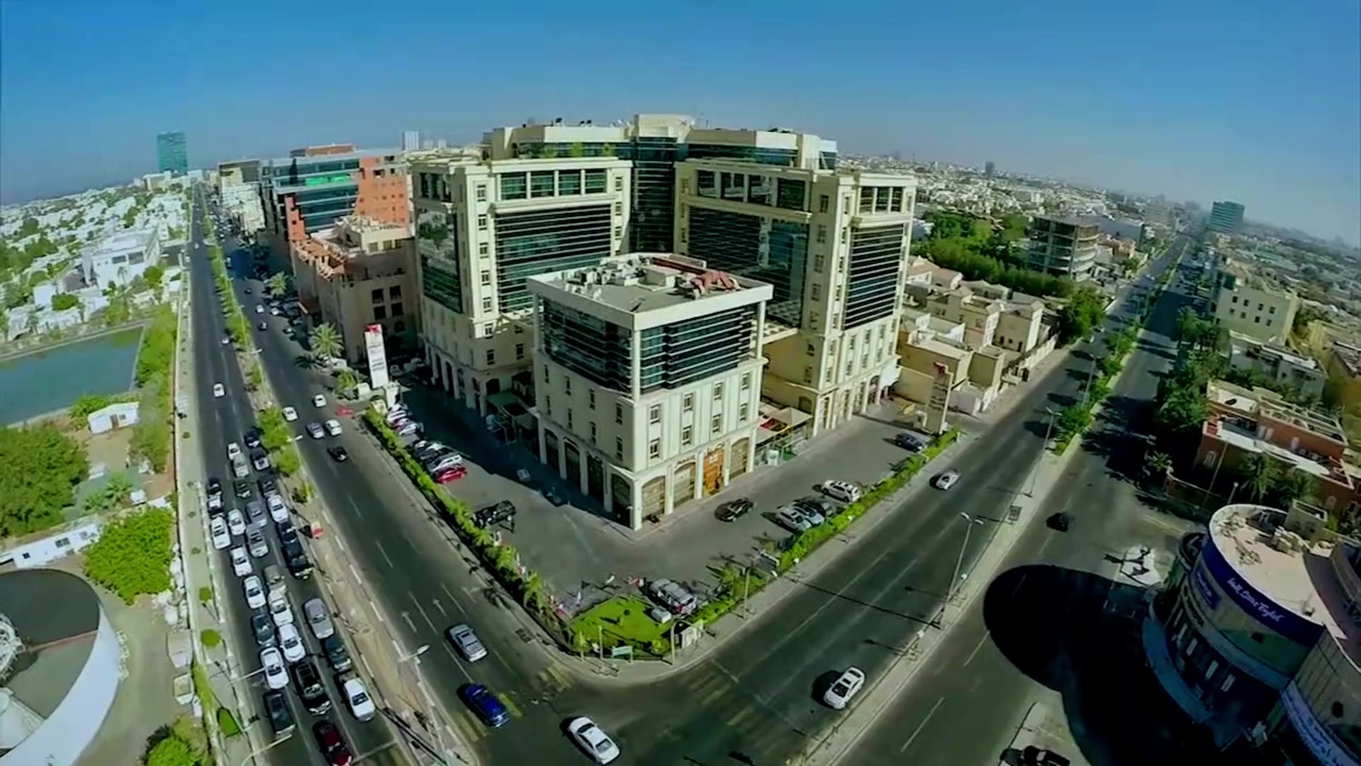 Aerial view of Bin Sulaiman Business Center, Jeddah — built by First Builders