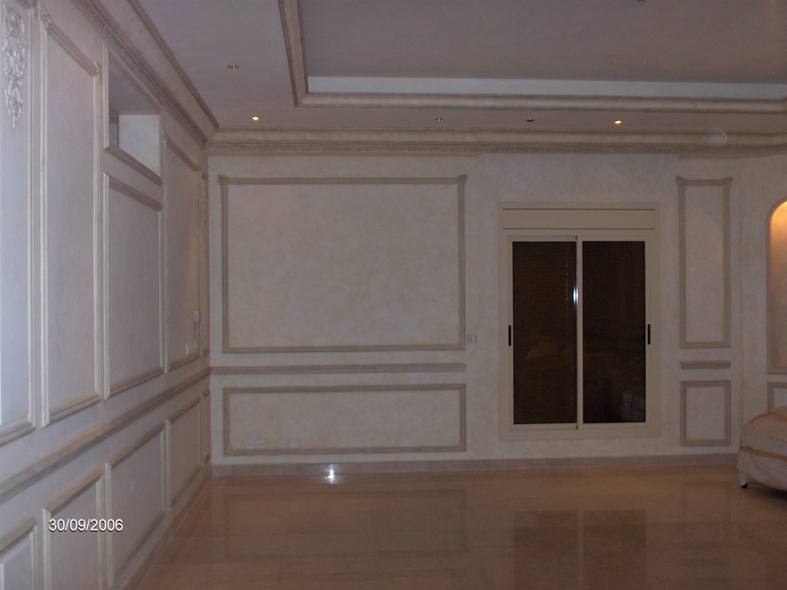 Kamal reception classic wall paneling and moldings