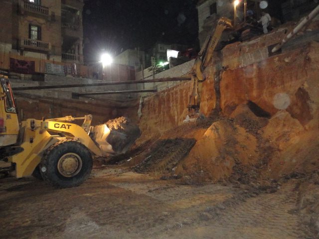 Sheriff Plaza excavation and spoil removal