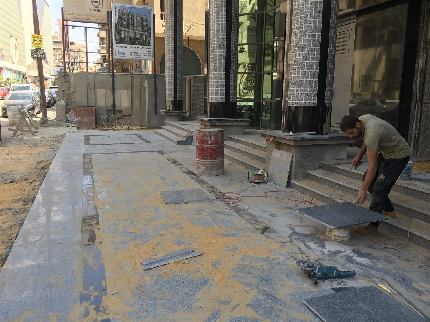 Sheriff Plaza granite floor finishing