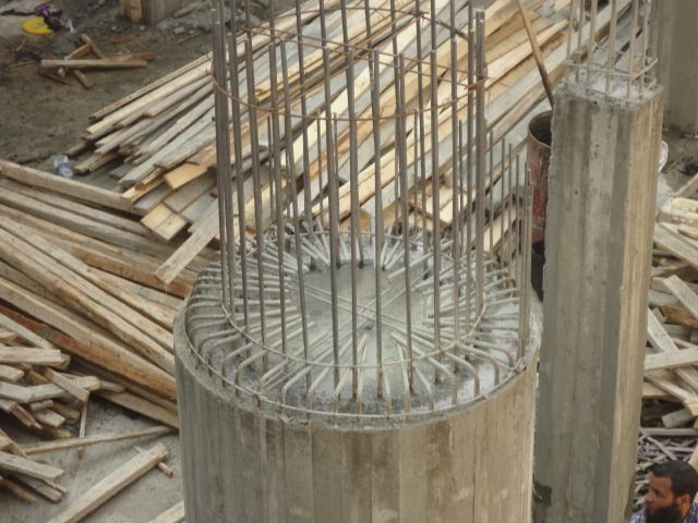 Sheriff Plaza RC column cast and stripped